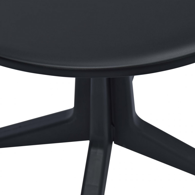 Stolik ogrodowy, 70 cm, plastikowy, antracytowy
