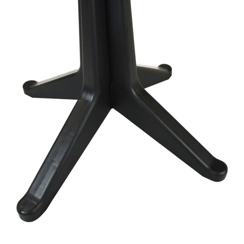 Stolik ogrodowy, 70 cm, plastikowy, antracytowy