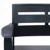 3-częściowy zestaw mebli do ogrodu, plastik, antracyt