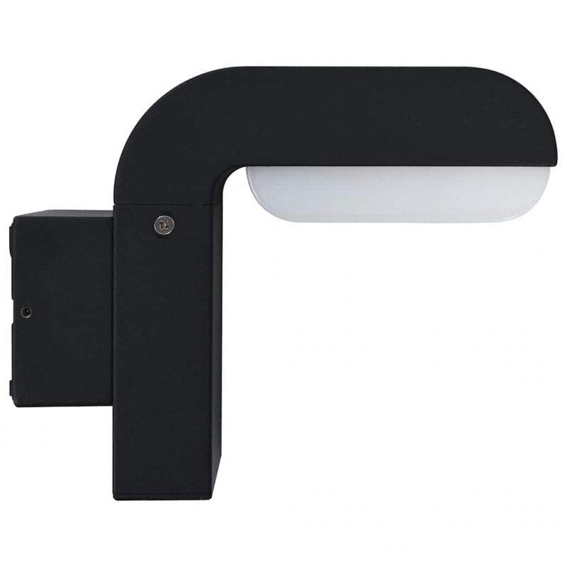 Oświetlenie ścienne zewnętrzne LED, 9 W, czarne, owalne