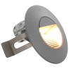 Lampy ścienne zewnętrzne LED, 6 szt., 2 W, srebrne, okrągłe