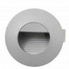 Lampy ścienne zewnętrzne LED, 6 szt., 2 W, srebrne, okrągłe
