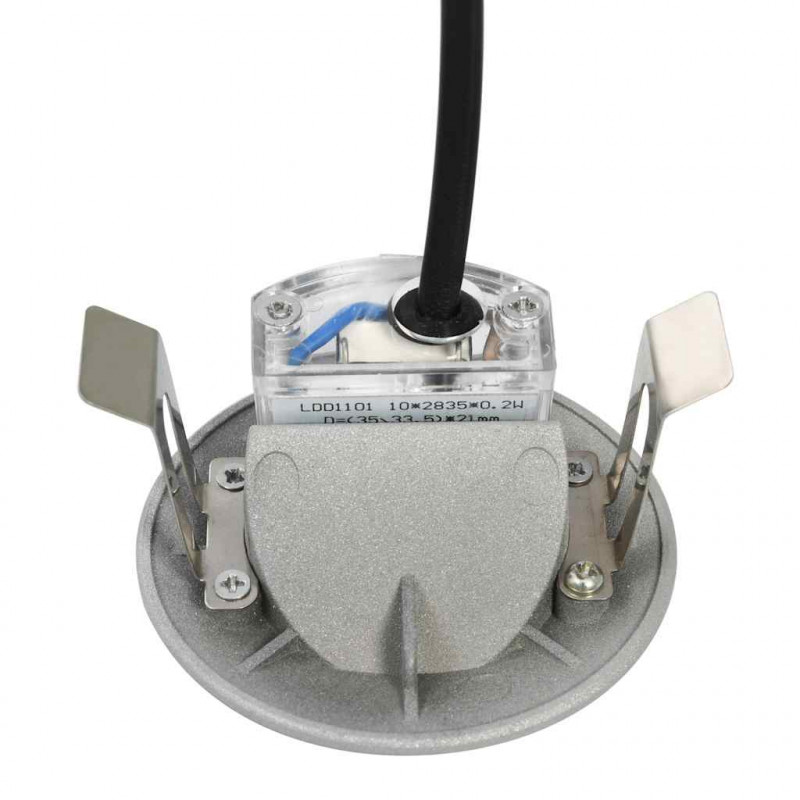 Lampy ścienne zewnętrzne LED, 6 szt., 2 W, srebrne, okrągłe