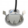 Lampy ścienne zewnętrzne LED, 6 szt., 2 W, srebrne, okrągłe