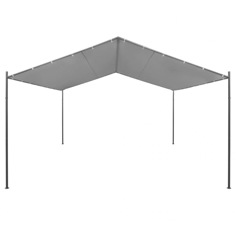 Altanka ogrodowa ze stali, 400x400x260 cm, antracytowa