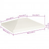 Zadaszenie altany ogrodowej, 310 g/m², 4 x 3 m, kremowe