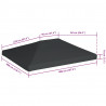 Zadaszenie altany ogrodowej, 310 g/m², 4 x 3 m, szare