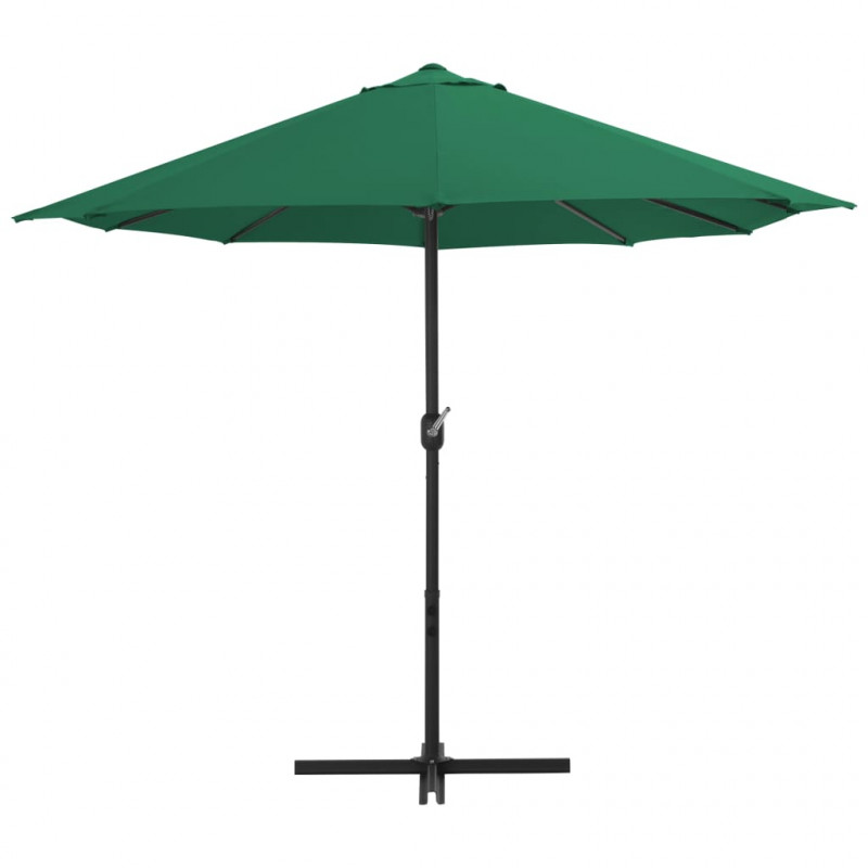 Parasol ogrodowy na słupku aluminiowym, 460 x 270 cm, zielony