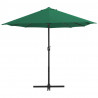 Parasol ogrodowy na słupku aluminiowym, 460 x 270 cm, zielony
