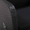 Zestaw do jedzenia na zewnątrz 11 pcs Czarny Polirattan