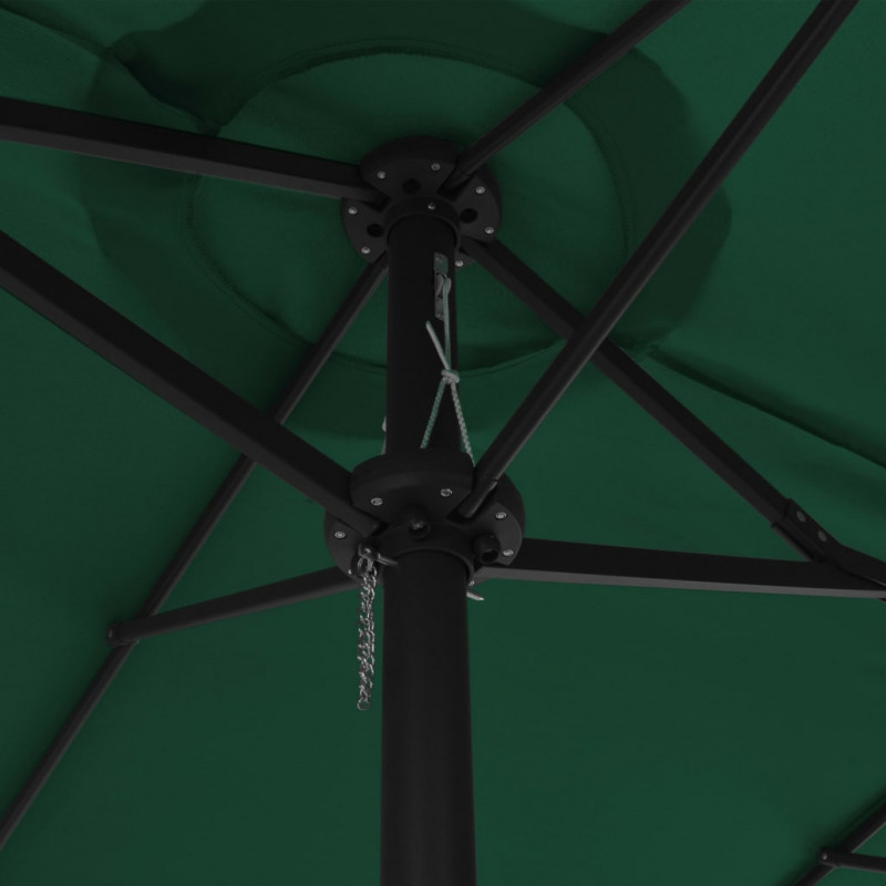 Parasol ogrodowy na słupku aluminiowym, 460 x 270 cm, zielony