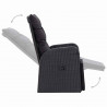 Zestaw do jedzenia na zewnątrz 11 pcs Czarny Polirattan