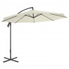 Parasol wiszący ze stalowym słupkiem, 300 cm, piaskowy