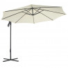Parasol wiszący ze stalowym słupkiem, 300 cm, piaskowy
