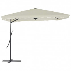 Parasol ogrodowy na słupku stalowym, 250 x 250 cm, piaskowy