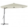 Parasol ogrodowy na słupku stalowym, 250 x 250 cm, piaskowy
