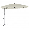 Parasol ogrodowy na słupku stalowym, 250 x 250 cm, piaskowy