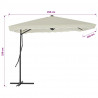 Parasol ogrodowy na słupku stalowym, 250 x 250 cm, piaskowy