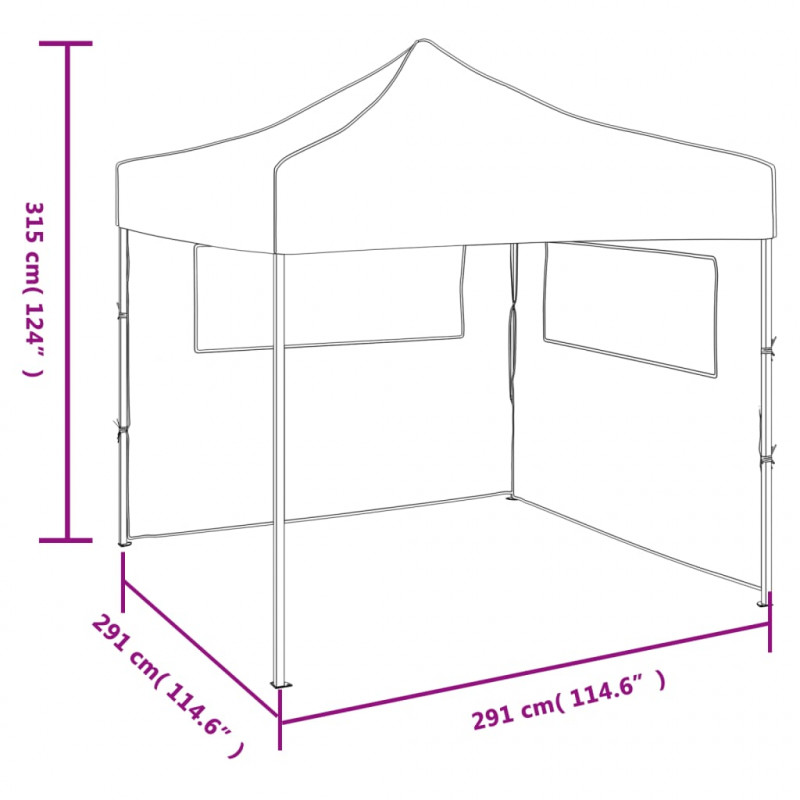 Rozkładany namiot z 2 ściankami, 3 x 3 m, kremowy
