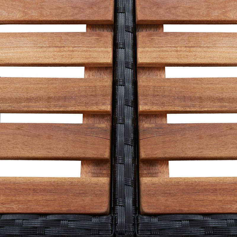 Kwadratowa obudowa spa, czarna, 268x268x55 cm, polirattan