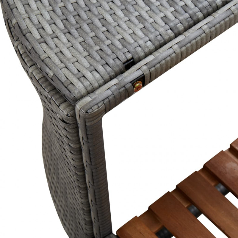 Kwadratowa obudowa spa, szara, 268x268x55 cm, polirattan