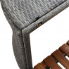 Kwadratowa obudowa spa, szara, 268x268x55 cm, polirattan