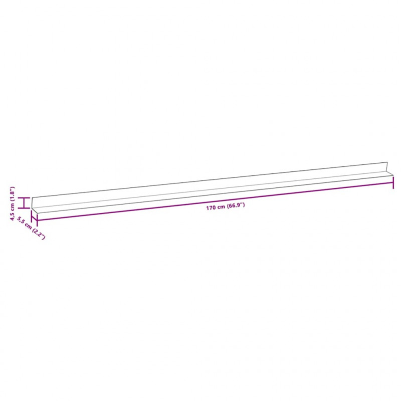 Tarasowe listwy kątowe, 5 szt., aluminium, 170 cm, srebrne