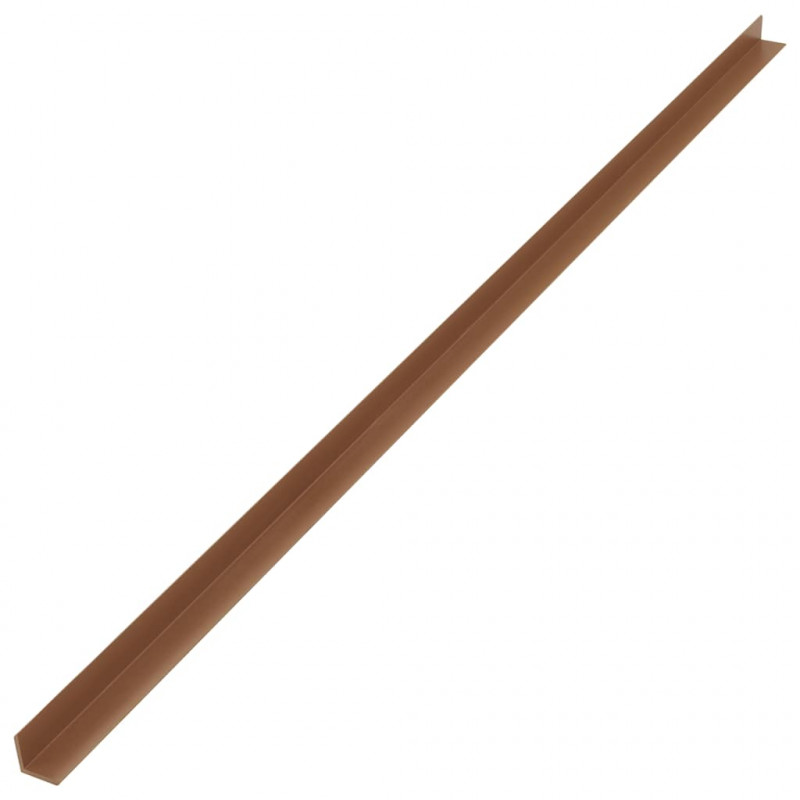 Tarasowe listwy kątowe, 5 szt., WPC, 170 cm, kolor tekowy