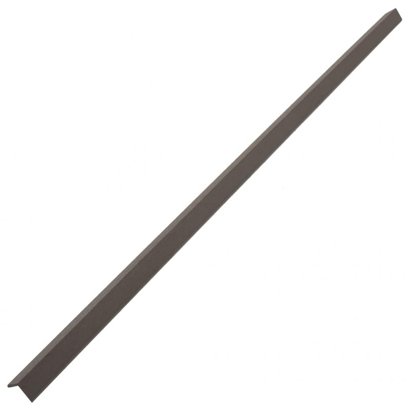 Tarasowe listwy kątowe, 5 szt., WPC, 170 cm, ciemnobrązowe
