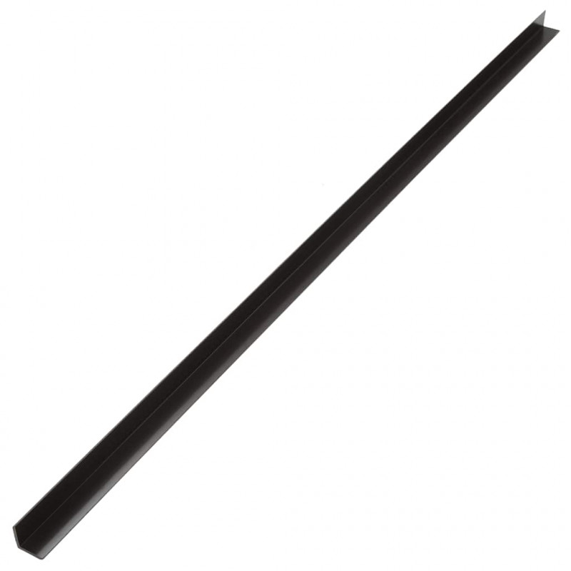 Tarasowe listwy kątowe, 5 szt., WPC, 170 cm, ciemnobrązowe