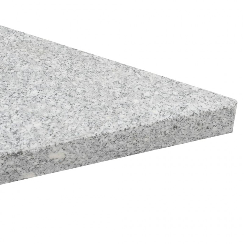 Granitowe obciążniki do parasola, 15 kg, trójkątne, szare