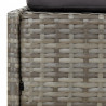 Leżanka ogrodowa, szara, 110x200 cm, rattan PE