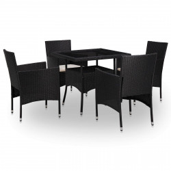 Zestaw mebli 5 pcs Czarny
