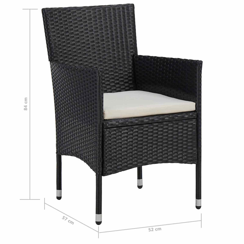 Zestaw mebli 5 pcs Czarny