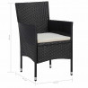 Zestaw mebli 5 pcs Czarny