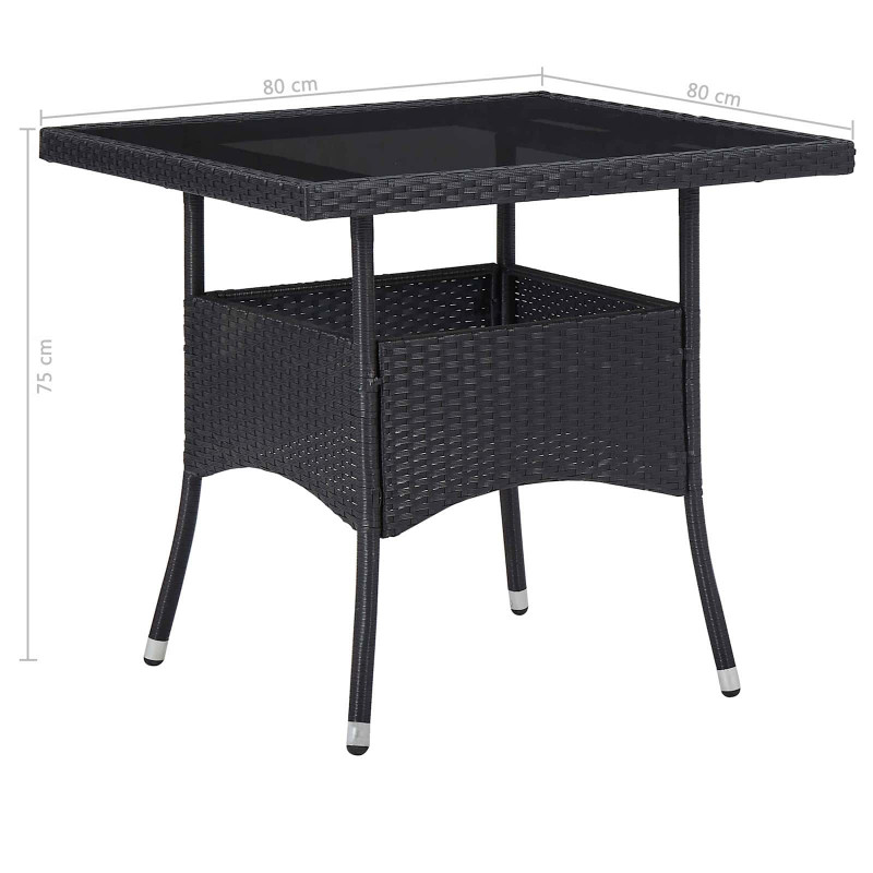 Zestaw mebli 5 pcs Czarny