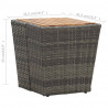 Stolik herbaciany, szary, 41,5x41,5x43 cm, rattan PE i akacja