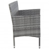3-osobowa sofa ogrodowa z poduszkami, polirattan, szara