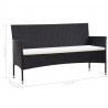 3-osobowa sofa ogrodowa z poduszkami, polirattan, szara