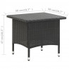 Stolik herbaciany, czarny, 50 x 50 x 47 cm, polirattan