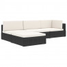 Środkowa sofa z poduszką, 1 szt., polirattan, szara