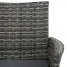 Dwuosobowa sofa ogrodowa ze stolikiem, polirattan, antracyt