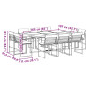 11-cz. zestaw mebli ogrodowych z poduszkami, biały, textilene