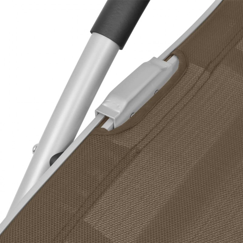 Leżak z poduszką, aluminium i textilene, taupe