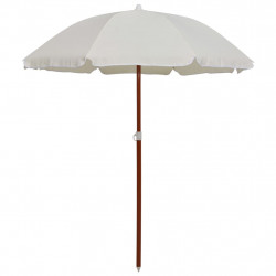 Parasol ogrodowy na stalowym słupku, 180 cm, piaskowy