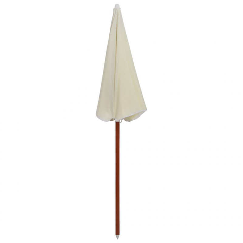 Parasol ogrodowy na stalowym słupku, 180 cm, piaskowy