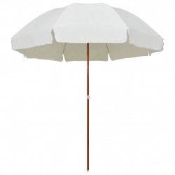 Parasol ogrodowy na stalowym słupku, 300 cm, piaskowy