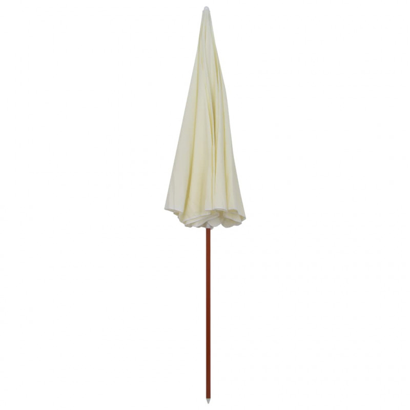 Parasol ogrodowy na stalowym słupku, 300 cm, piaskowy