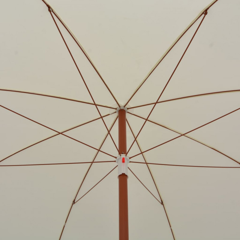 Parasol ogrodowy na stalowym słupku, 300 cm, piaskowy