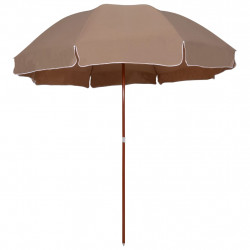 Parasol ogrodowy na stalowym słupku, 300 cm, taupe